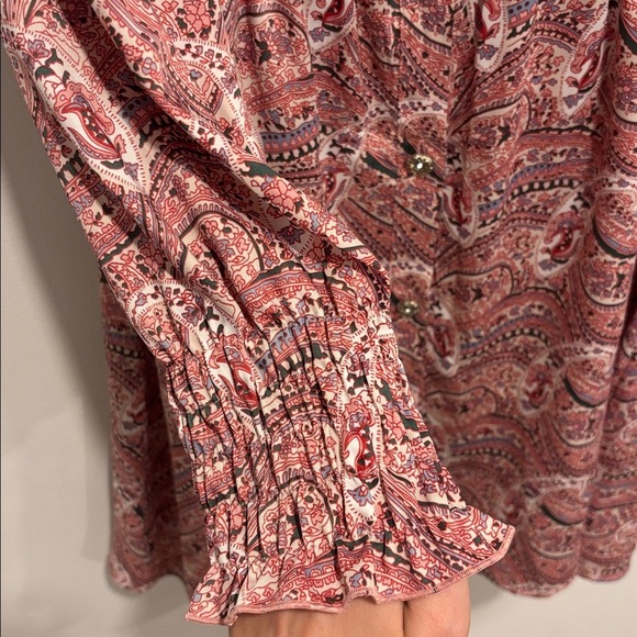Zara Pink Paisley Long Sleeve Dress - Picture 11 of 11